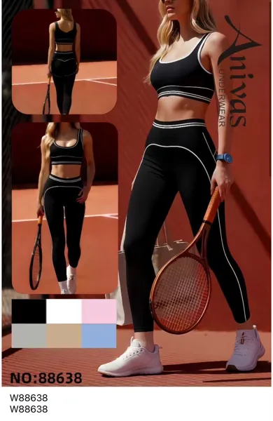 Conjunto Deportivo de Top y Leggings-W88638