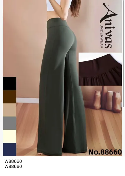 Pantalones deportivos de pierna ancha-W88660