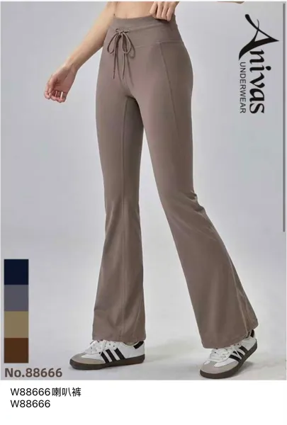 Pantalones deportivos acampanados-W88666