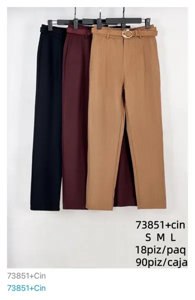 Pantalones de vestir con cinturón-73851