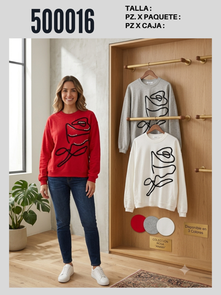Sudadera con diseño de rosa-MAN-500016