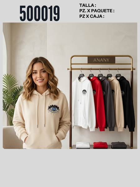 Sudadera con Capucha Estampada-MAN-500019