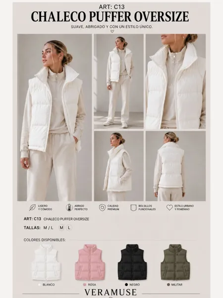 Chaleco Puffer Oversize-C13