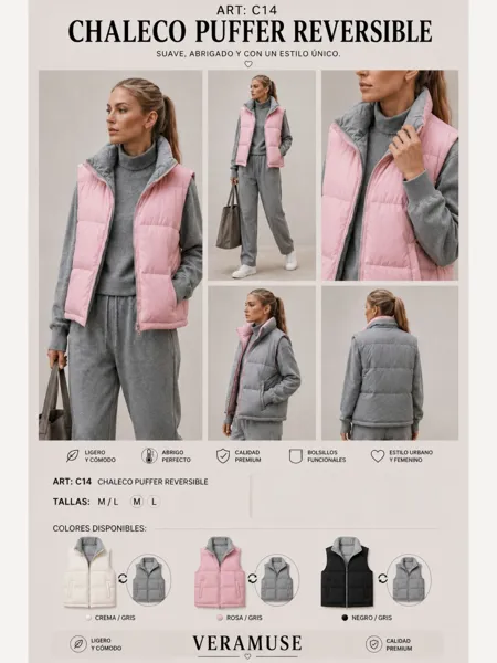 Chaleco Puffer Reversible-C14