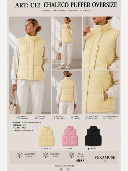 Chaleco Puffer Oversize-C12