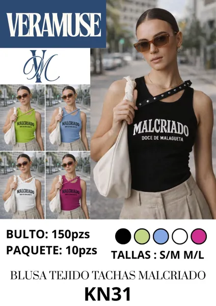 Blusa Tejido Tachas Malcriado-KN31