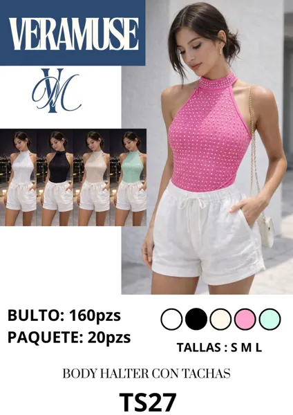 Body Halter con Tachas-TS27