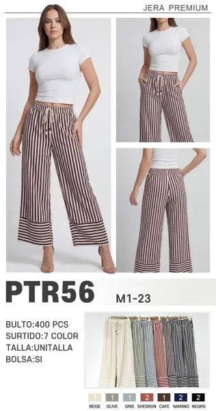 Pantalón Palazzo de Rayas-PTR56