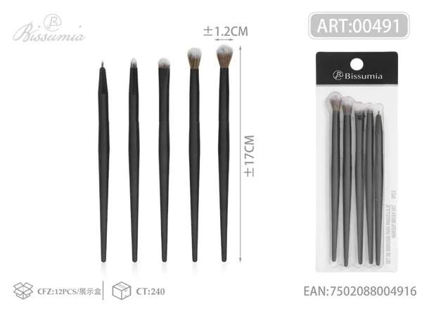 set de 5 brochas de maquillaje