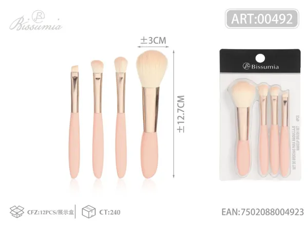 set de 4 brochas de maquillaje