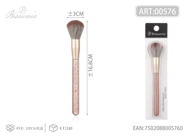 brocha de maquillaje individual champán dorado relleno completo