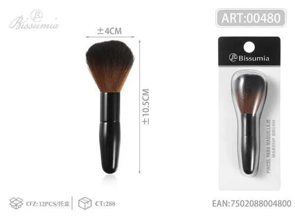 Brocha de maquillaje con mango negro