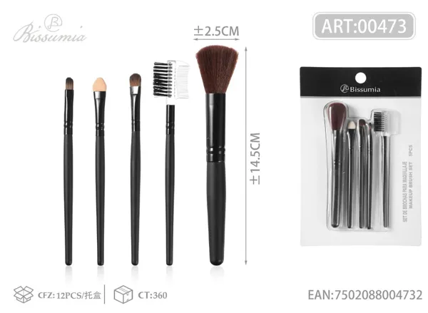 Set de 5 brochas de maquillaje