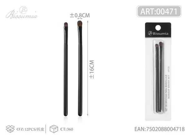 set de 2 brochas de maquillaje