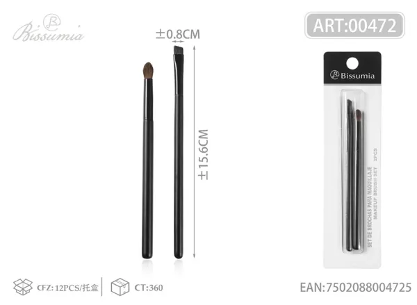 set de 2 brochas de maquillaje