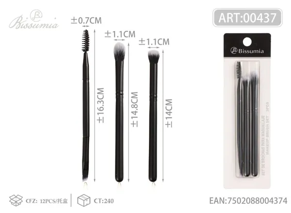 brocha de maquillaje 3pc/set
