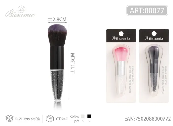 Brocha de maquillaje con cristales