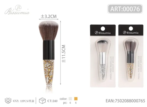 Brocha de maquillaje con cristales