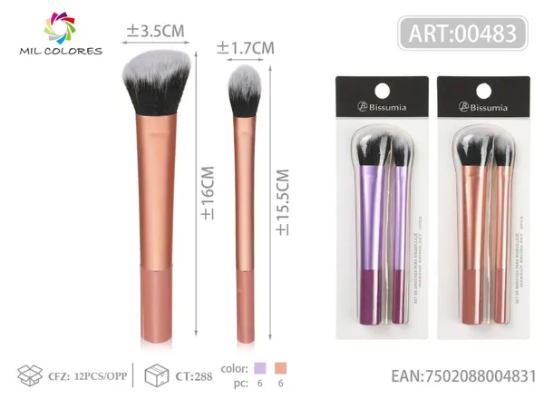 Set de 2 brochas de maquillaje 1#