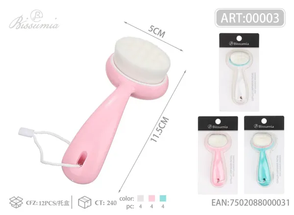 Cepillo limpiador facial con cabeza texturizada