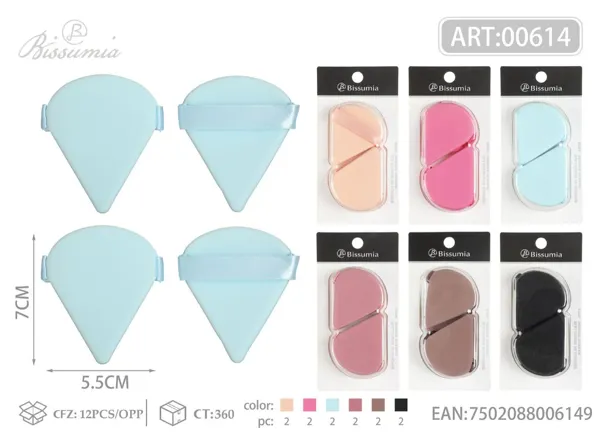 Polvos faciales en forma de triángulo 4pc/paquete