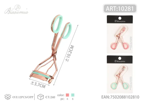 Pinza de pestañas con círculos de colores