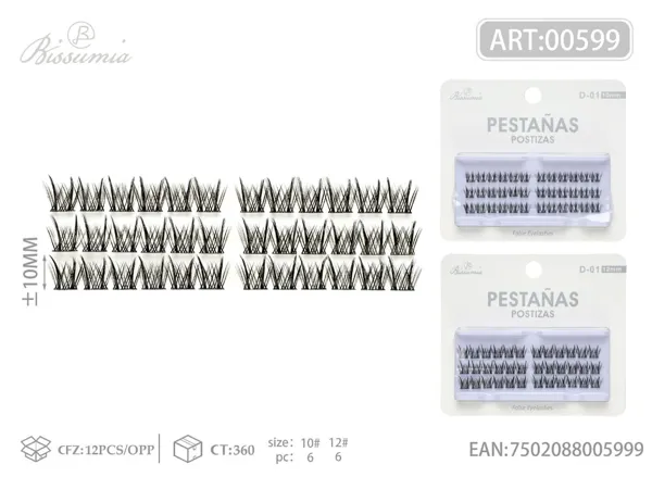 Pestañas postizas de 3 tiras estilo ratón