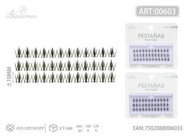 Pestañas postizas de 3 tiras nube