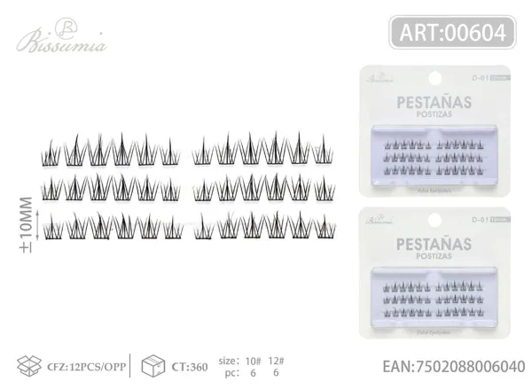 Pestañas postizas de 3 tiras girasol