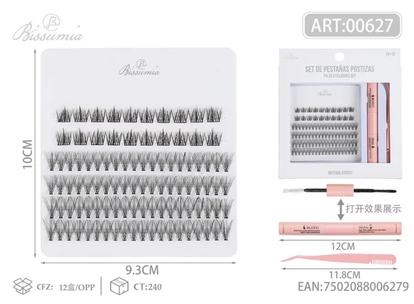 Set de pestañas postizas trilogía＋20D (14mm＋12mm)