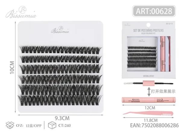 Set de pestañas postizas 60P (10mm+12mm+14mm)