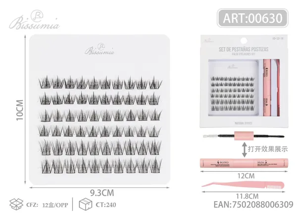 Set de pestañas postizas trilogía para perezosas (10mm＋12mm＋14mm)