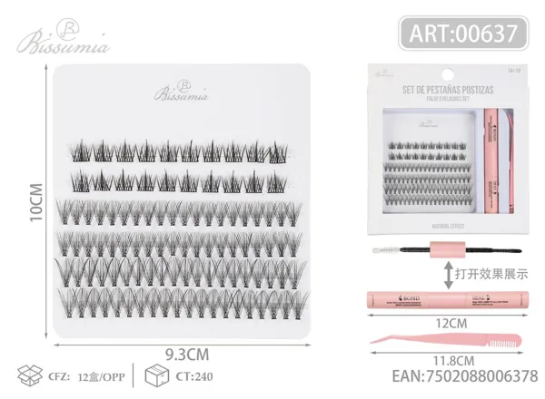 Set de pestañas postizas FD34+20D (14mm+12mm)