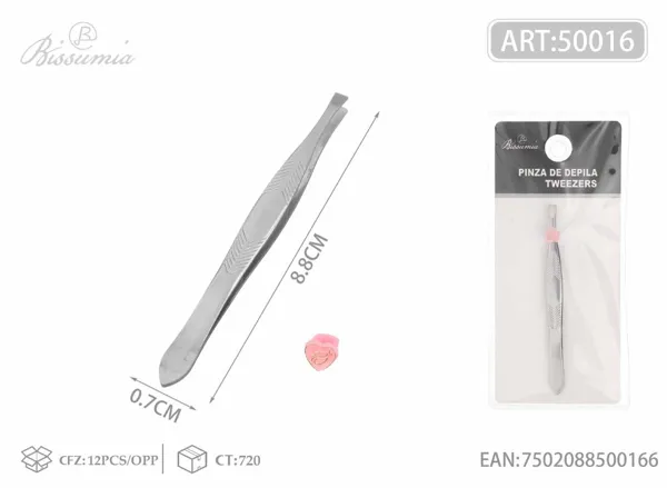 Pinza de cejas con textura de espada