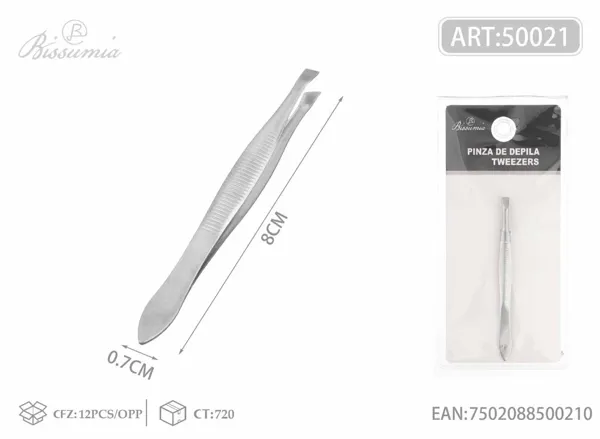 Pinza de cejas con textura horizontal