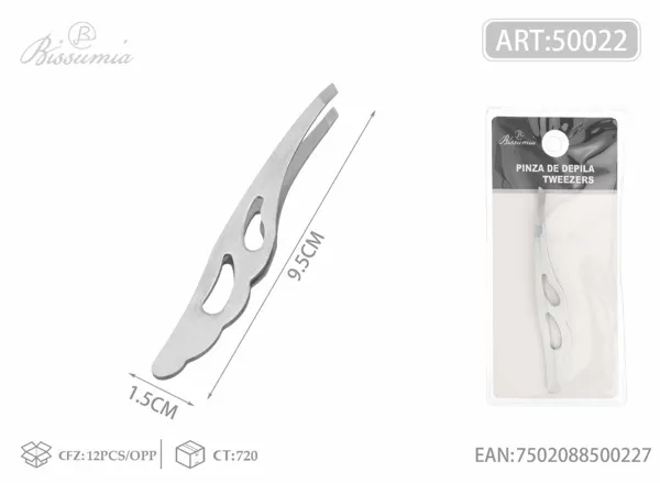 Pinza de cejas con textura de pluma