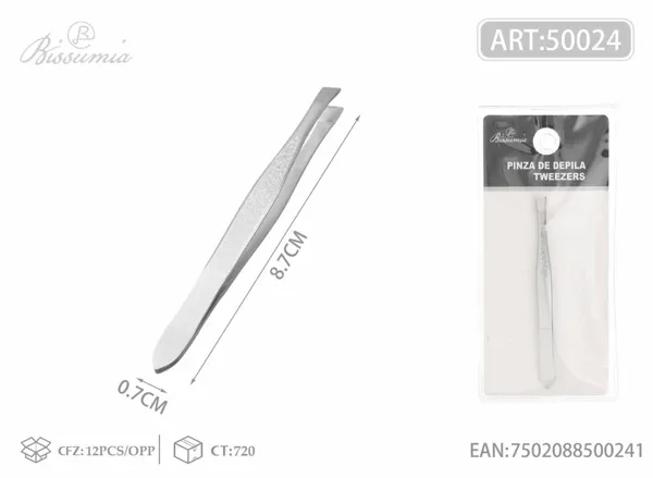 Pinza de cejas con textura vertical