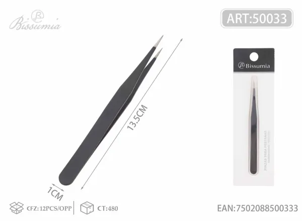 Pinza de cejas con punta afilada