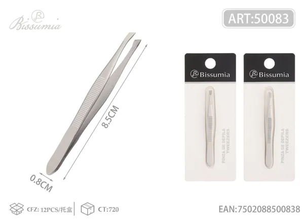 Pinza de cejas de acero