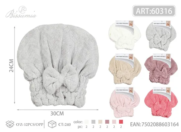 Gorro de secado de diseño de trigo 26*27cm