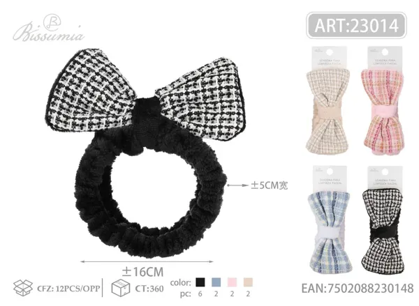 Cinta para la cabeza de estilo chic para lavarse la cara