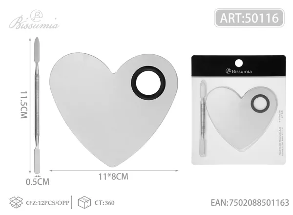 Set de paletas de maquillaje en forma de corazón 11*8cm 2pcs