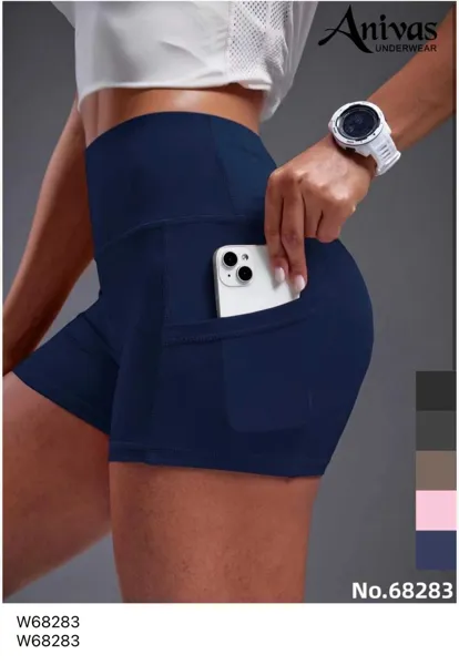 Shorts deportivos con bolsillo lateral-68283