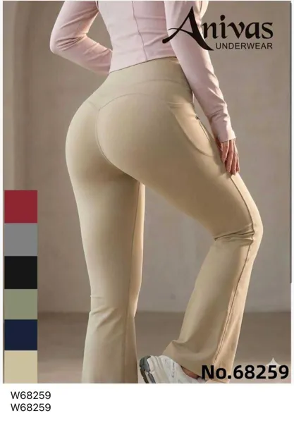 Leggings deportivos acampanados de mujer-W68259
