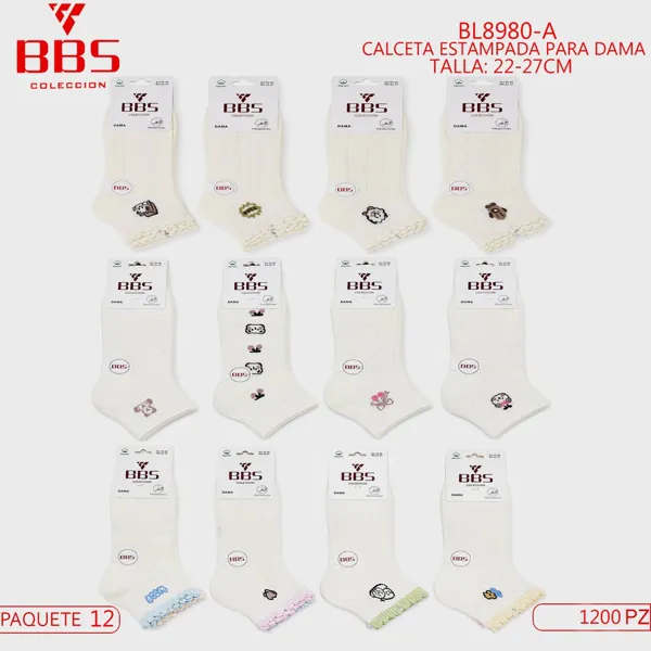 CALCETA ESTAMPADA PARA DAMA