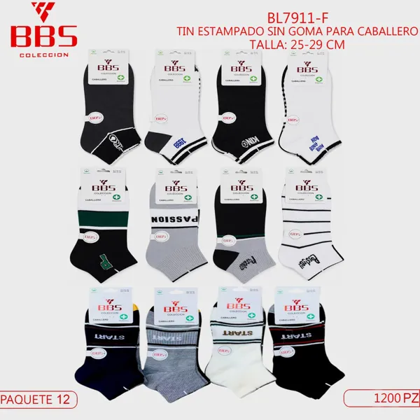 TIN ESTAMPADO SIN GOMA PARA CABALLERO