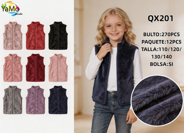Chaleco de forro polar para niño/niña-QX201