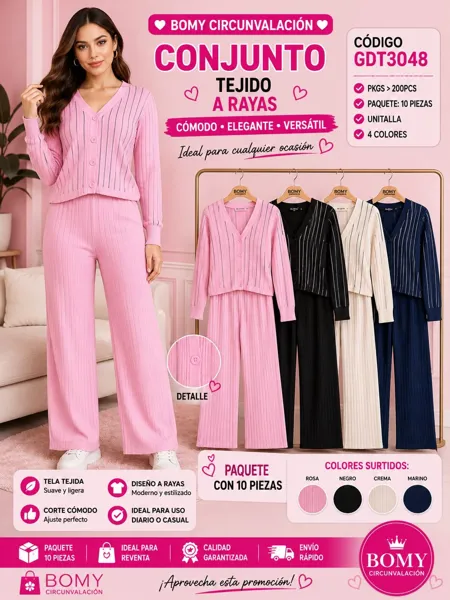Conjunto Tejido a Rayas-GDT3048