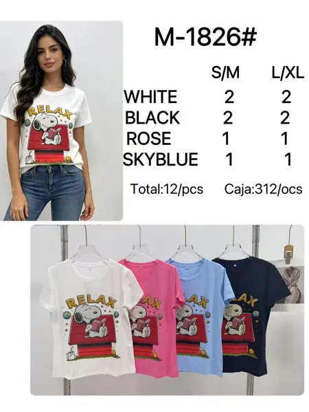 Playera Snoopy Relax-M-1826#