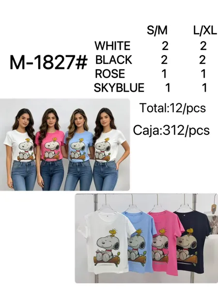 Playera estampada de Snoopy-M-1827